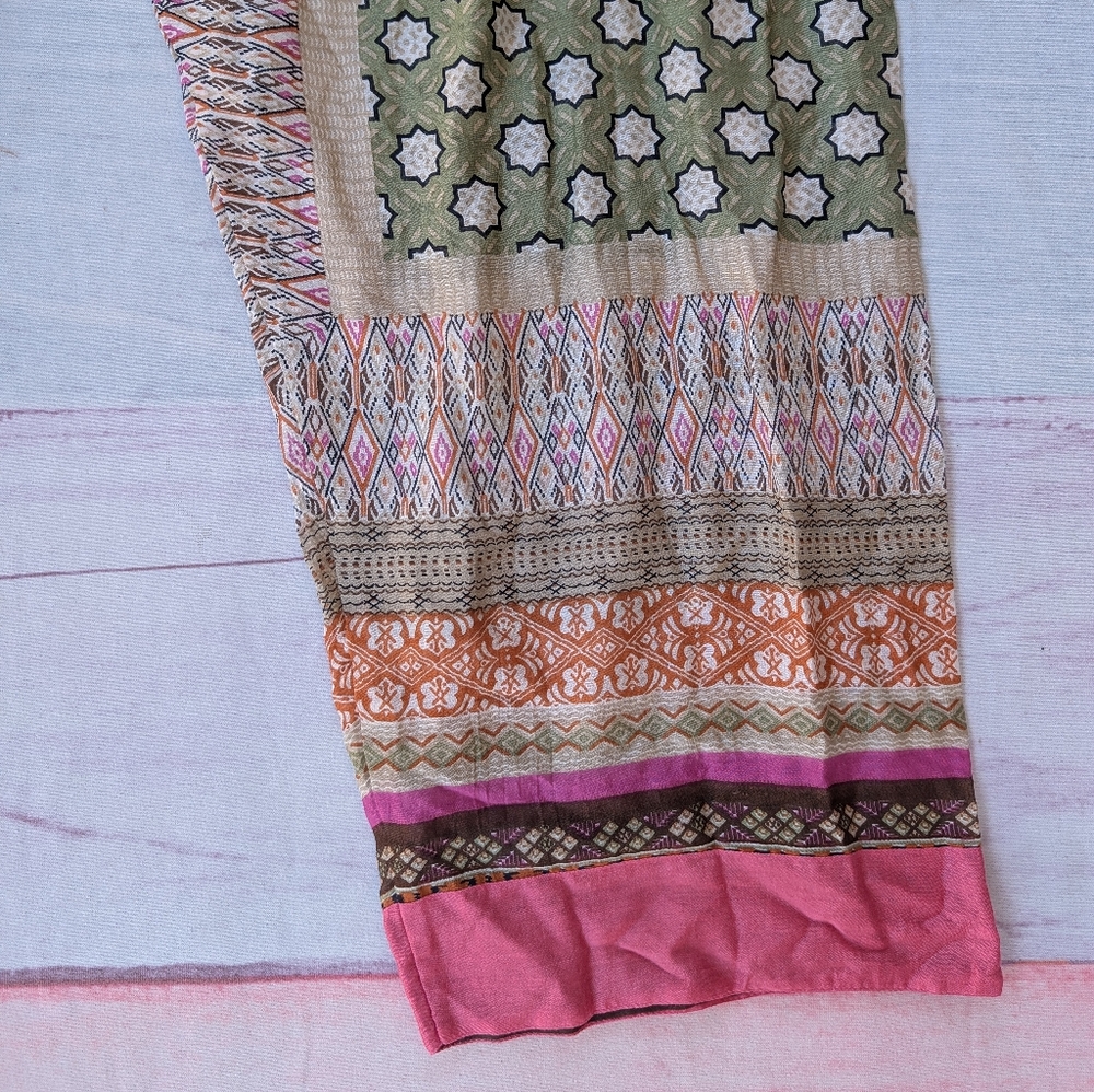 NWT One Hundred Stars Moorish Printed Cropped Lounge Pants OSFM - Picture 6 of 8